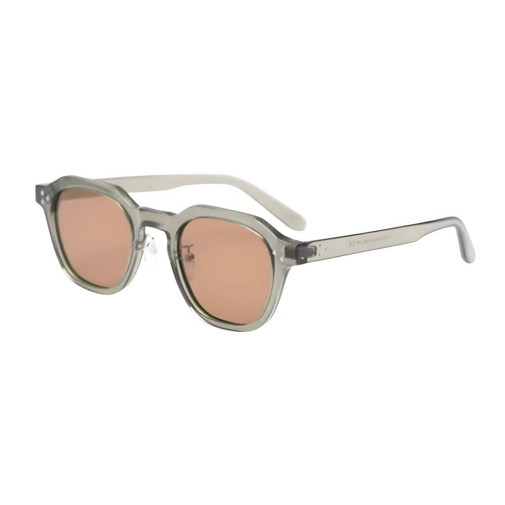 Crystal acetate round sunglasses with rose-tinted lenses, editorial close-up — HARO Cannes 1946