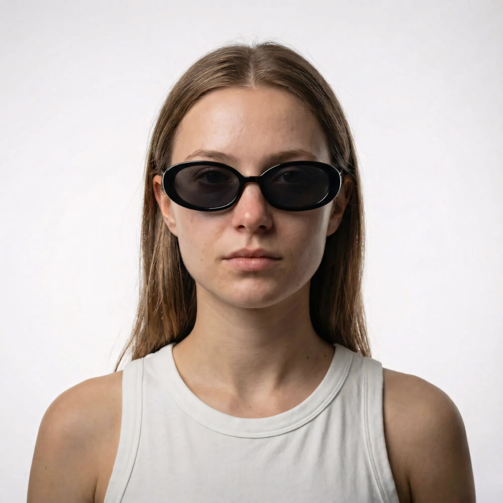 Cat-eye acetate sunglasses worn outdoors — HARO Forte dei Marmi lifestyle