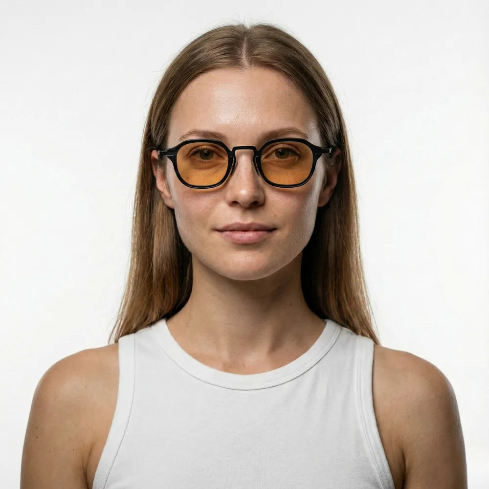 Round metal sunglasses by HARO Eyewear — St. Tropez '56 editorial