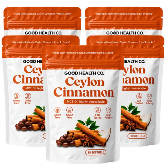 Coumarin-free Ceylon cinnamon softgels in MCT oil, non-GMO and gluten free, one a day