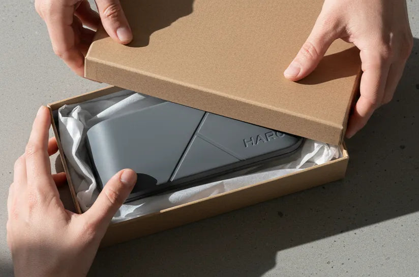 HARO Eyewear sunglass case — Forte dei Marmi packaging