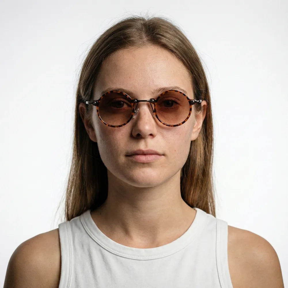 Petite round acetate sunglasses by HARO Eyewear — Sanremo 1947 editorial